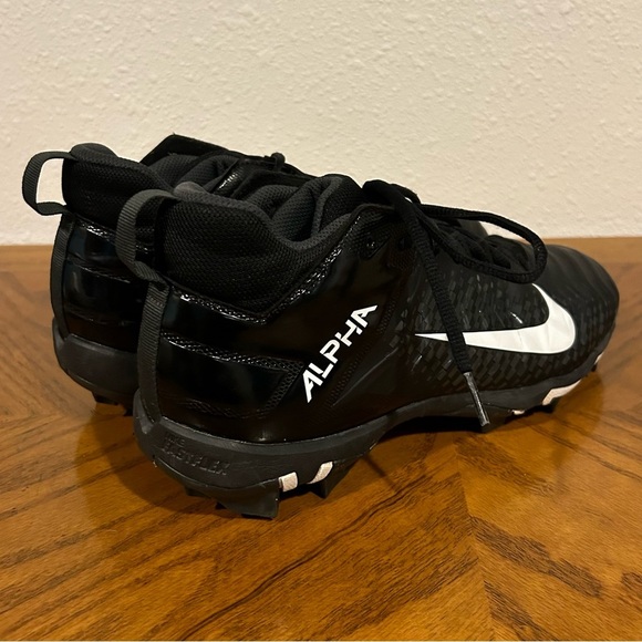 Nike Alpha Fast Flex Men’s Black Cleats Size 9 - Picture 4 of 7